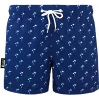 Luvanni Badehose Badehose Herren Schnelltrocknende Beachshorts 22-24v2 Badeshorts Kordelzug Boardshorts Schwimmhose Palmen Palm Insel Orange Weiss Blau