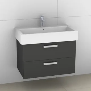Artiqua 411 Waschtischunterschrank für Vero 045480 Anthrazit Glanz, 411-WU2L-D19-7065-51 411-WU2L-D19-7065-51