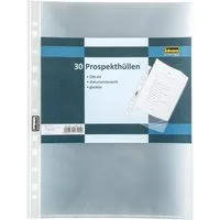 Idena Prospekthülle Idena 10406 - Prospekthülle DIN A4 Format, glasklar, 80µ, 30 Stück