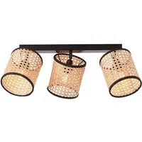 Brilliant Deckenstrahler Wiley, ohne Leuchtmittel, Spotbalken 3flg holz hell/schwarz