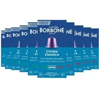 Caffè Borbone Kaffee Caffè Borbone Selection Crema Classica – 100 Aluminium-Kapseln, (10x10 Kapseln, Intensität 8/10, Ideal für 30-60ml, Vollmundig & ausgewogen)