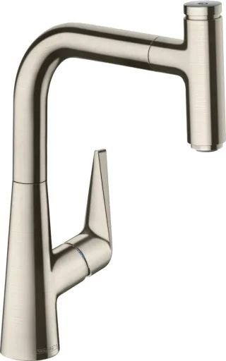 Hansgrohe Spültischmischer Talis Select S 220 edelstahl-optik mit Ausziehauslauf, 72822800 72822800