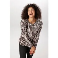 Aniston PLUS Sweatshirt mit großflächigem, Schlangendruck - NEUE KOLLEKTION