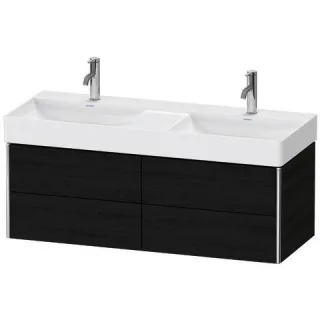 Duravit XSquare Waschtischunterbau wandhängend Eiche Schwarz Matt 1184x460x397 mm - XS416401616 XS416401616