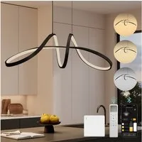 Mai & Mai LED Pendelleuchte Hängelampe Verstellbares Kabel CRI ≥ 80 180 LEDs/m Luvina11, Dynamisches Wellendesign LED-Lichtquelle Höhenverstellbar bis 1,2 m