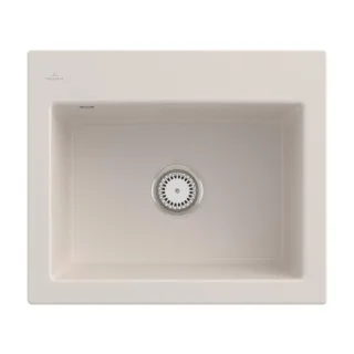 Villeroy und Boch Subway 60 S Einbauspüle 330900KR Spülbecken, 600 x 510 mm, crema CeramicPlus