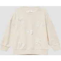 s.Oliver Sweatshirt Sweatshirt Oversize-Sweatshirt aus Baumwollmix mit Schleifen-Applikationen