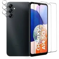 CoolGadget Schutzfolie Panzerfolie für Samsung Galaxy A14 4G/5G, (Spar-Set 4in1, 2x Displayschutz, 2x Kameraschutz), Panzerglas Schutzfolie für Samsung Galaxy A14 4G/5G Folie