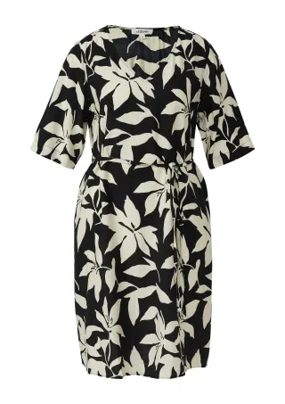s.Oliver - Kleid beige/schwarz - Gr. - 38