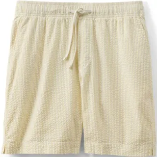 Classic Fit Seersucker-Shorts mit Dehnbund für Herren, Herren, size: regular, Blau, Baumwoll-Mischung, by Lands' End