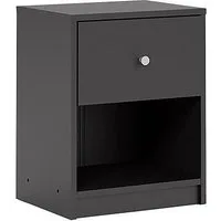 Home affaire Nachtkommode May, Nachttisch, Nachtschrank, Beistelltisch, mit 1 Schublade und einem offenen Fach, Breite 38 cm, Höhe 48 cm