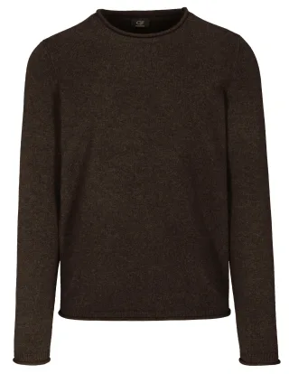 COMMANDER Finest Clothing - Rdh.-Pullover Rollkante Basic chocolate - Gr. - XL