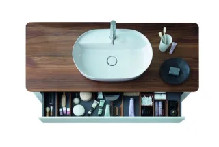 Duravit Luv Konsolenwaschtischunterbau bodenstehend Nordic Weiß Seidenmatt 1338x570x743 mm - LU95660 LU956603939