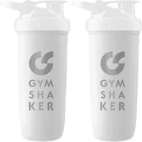 GYMSHAKER Protein Shaker Edelstahl 2er Pack Trinkflasche für Fitness, Sport & Bodybuilding, (2-tlg)