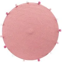 Douceur d'intérieur Kinderteppich Kinderteppich mit Pompons POMPOMPARTY, rund, Ø 90 cm