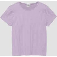 s.Oliver Kurzarmshirt T-Shirt T-Shirt mit Rippstruktur
