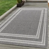Carpettex Outdoorteppich Bordüre Design, Läufer, Höhe: 7 mm, Outdoor Teppich Bordüre Design Wetterfest für Terrasse Balkon Küche