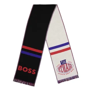 Boss - Schal, Stripes (Schwarz)