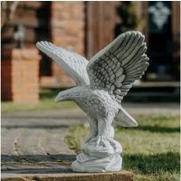 gartendekoparadies.de Gartenfigur Adler rechts, Steinfigur, H. 55 cm, 25 kg, Frostsicher