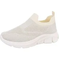 Ital-Design Damen Low-Top Freizeit Sneaker (86706720) Keilabsatz/Wedge Sneakers Low in Beige