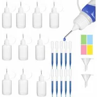 FELIXLEO Feldflasche 10 Stück Nadelflaschen 5ml Präzisionsspitzen Applikator Quetschflasche