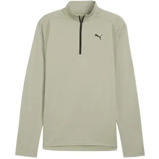 Puma - "Performance" Oberteil für Herren, mit kurzem Reißverschluss, Maßgeschneidert, Langärmlig (Army-Grün)
