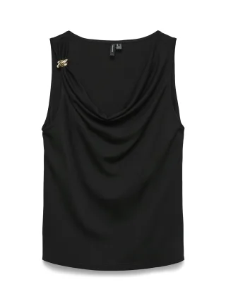 VERO MODA - VMCARLY SL BUCKLE TOP JRS Black - Gr. - M