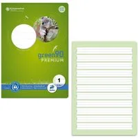 Staufen Schulheft STAUFEN Green Schulheft Lin1 A5 16 Blatt 90g/qm 5/5/5mm liniert farbig