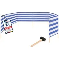 Garronda Windschutz Strand Sichtschutz 10m lang mit Gummihammer Garten Meer GAEX001