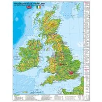 STIEFEL Poster The British Isles and Ireland with UNESCO World Heritage Sites and NP