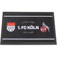 VertriebsArena GmbH Fußmatte 1. FC Köln Fußmatte "E levve lang", Höhe: 1 mm