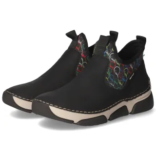 Rieker Slip-On Sneaker  Schwarz - Gr. 36 -  Leder und Textil