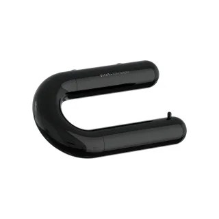 VitrA Liquid Papierrollenhalter Wandmontage Breite 20 cm Schwarz Hochglanz,A4456539 A4456539