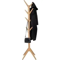 Woltu Kleiderständer, (1 St), mit 8 Haken, 180cm Höhe, aus Massive Holz