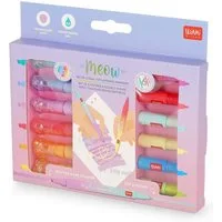 Legami Filzstift Legami COH0001 MEOW Set aus 6 Textmarkern mit Doppelspitze, (6 Stifte)