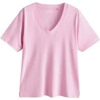 Next V-Shirt T-Shirt mit V-Ausschnitt aus Baumwolle und Modal (1-tlg)