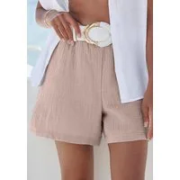 Beachtime by Lascana Webshorts aus sommerlicher Musselinware leichte Strandshorts, Sommerhose, Schlupfhose