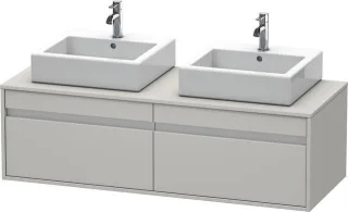 Duravit Ketho Konsolenwaschtischunterbau wandhängend Betongrau Matt 1400x550x426 mm - KT6697B0707 KT6697B0707
