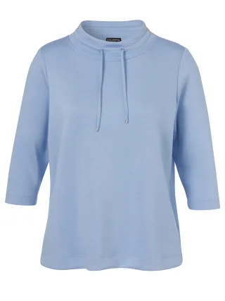 VIA APPIA DUE - Sweatshirt Kragen 3/4 Arm hellblau - Gr. - 48