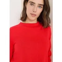 CECIL Langarmshirt mit Stehkragen, Funnelneck