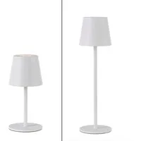 JUST LIGHT LED Tischleuchte EURIA, 2er Set, Dimmfunktion, Memory, nach Trennung vom Netz, LED fest integriert, Warmweiß, LED Akku Tischlampe