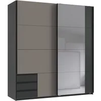 Wimex Schwebetürenschrank Emden moderner Kleiderschrank mit Spiegel und Schubladen Schlafzimmer Schrank Garderobenschrank mit Schwebetüren Topseller
