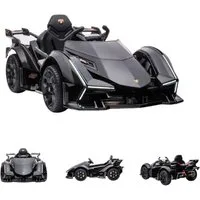 ES-Toys Elektro-Kinderauto Elektroauto Lamborghini V12, Belastbarkeit 40 kg, Vision Gran Turismo Fernbedienung MP3