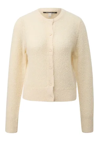 Q/S designed by - Struktur-Strickjacke beige - Gr. - XXL