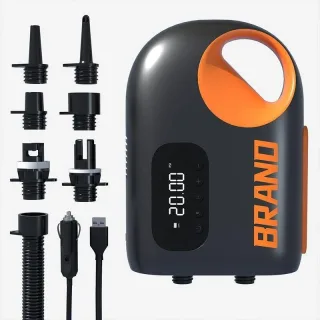 20PSI Electric SUP Air Pump 12000mah Inflatable Deflatable Air Inflator with DC12V Car LED Light for Outdoor Paddle Boar