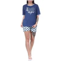 RELAX by Normann Pyjama Damen kurzarm Schlafanzug Shorty Pyjama im Herz-Design - 122 10 603
