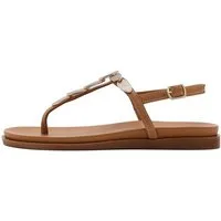 Derimod Sandalen aus Leder Sandale Echtes Leder, Lederfutter, Schnallenverschluss, Metall-Detail