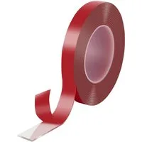 Poppstar Doppelklebeband Acrylklebeband stark, abwaschbar & wiederverwendbar doppelseitiges Klebeband (5 m x 19 mm x 2 mm) Acryl transparent