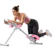 MERACH Bauchtrainer Multifunktionale Bauchtrainer für Zuhause, Bauchmuskeltrainer (LCD-Display, einstellbare Schwierigkeitsstufen, Glattes Gleiten, 5 Höheneinstellungen, 2 Neigungs Swinkel, ergonomisch, hoher Komfort), Ganzkörpertraining, klappbare T