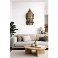 AMBIENTE-LEBENSART.DE Buddhafigur Buddha Statue Standfigur Büste-Wandskulptur 45 cm